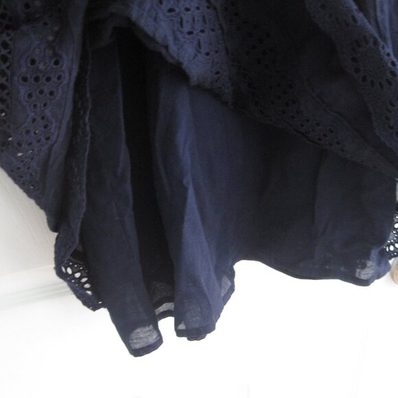 GAP Women's Puff Sleeve Lace Mini Dress Navy Size XS Petite Dark Blue NWT - Picture 7 of 7
